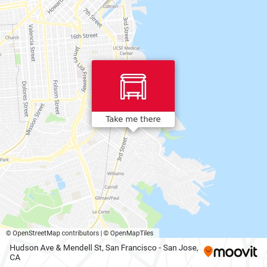 Hudson Ave & Mendell St map