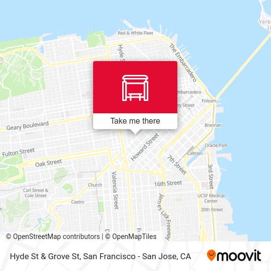 Hyde St & Grove St map
