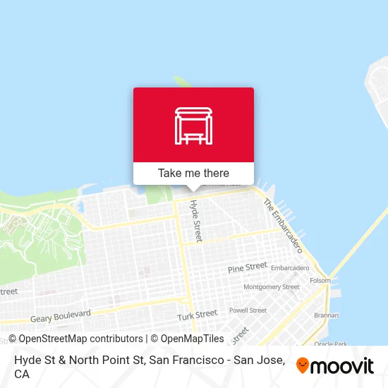 Hyde St & North Point St map