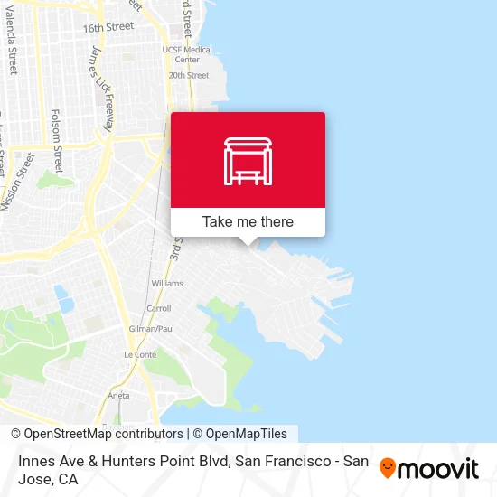 Innes Ave & Hunters Point Blvd map