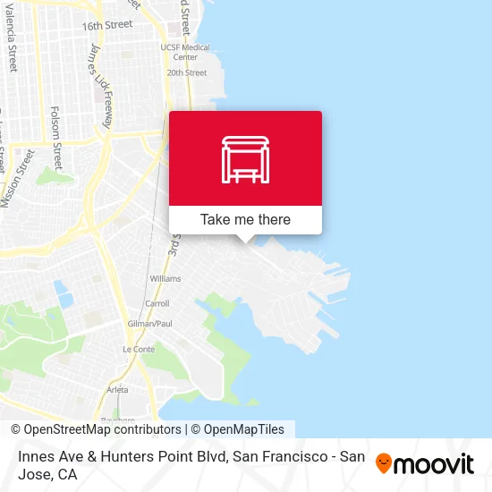 Innes Ave & Hunters Point Blvd map