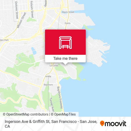 Ingerson Ave & Griffith St map