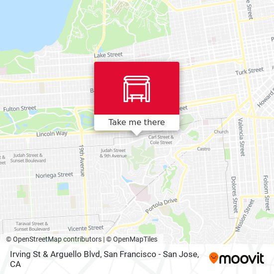 Mapa de Irving St & Arguello Blvd