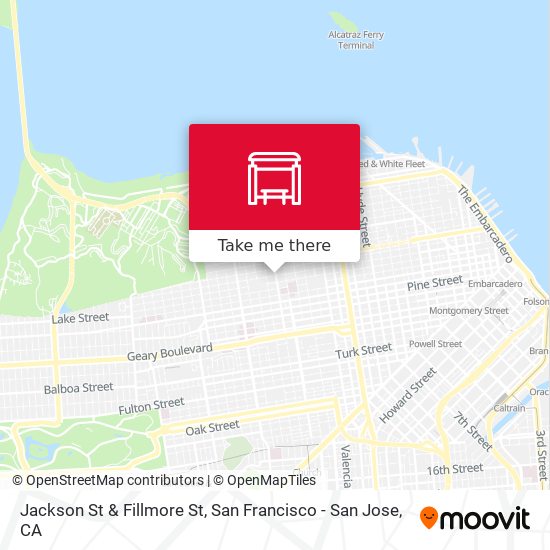 Jackson St & Fillmore St map