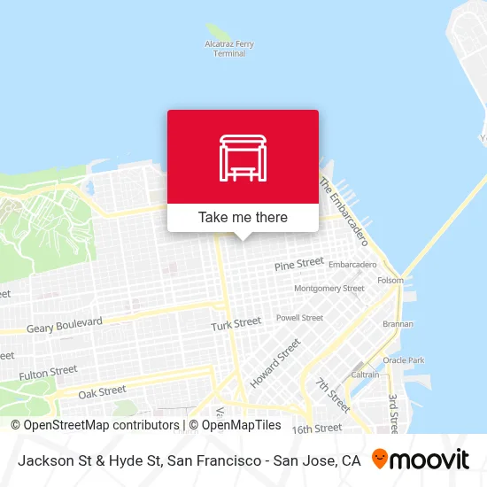 Jackson St & Hyde St map