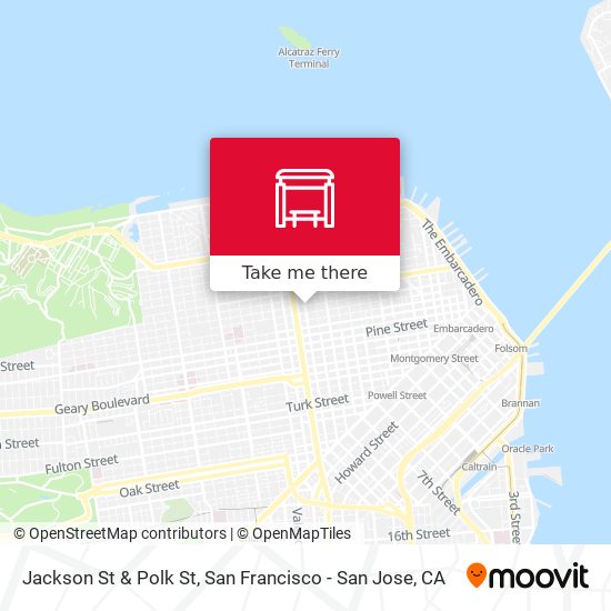 Jackson St & Polk St map