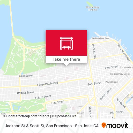 Jackson St & Scott St map