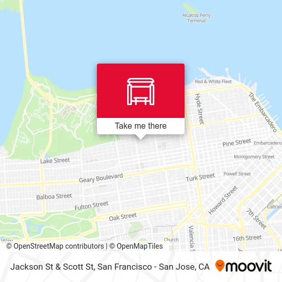 Jackson St & Scott St map
