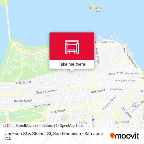 Jackson St & Steiner St map