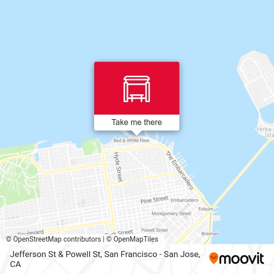 Jefferson St & Powell St map