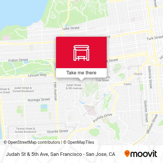 Judah St & 5th Ave map