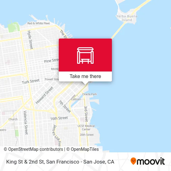 King St & 2nd St map