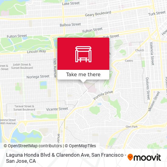 Mapa de Laguna Honda Blvd & Clarendon Ave