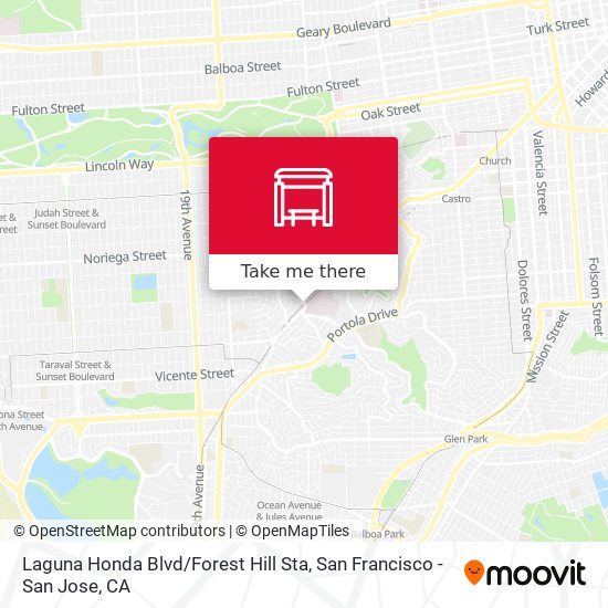 Mapa de Laguna Honda Blvd / Forest Hill Sta