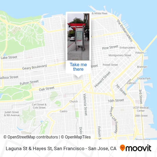 Laguna St & Hayes St map