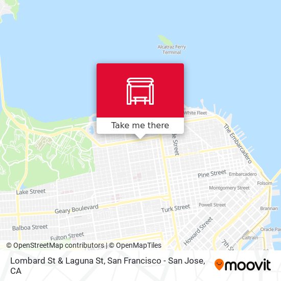 Lombard St & Laguna St map