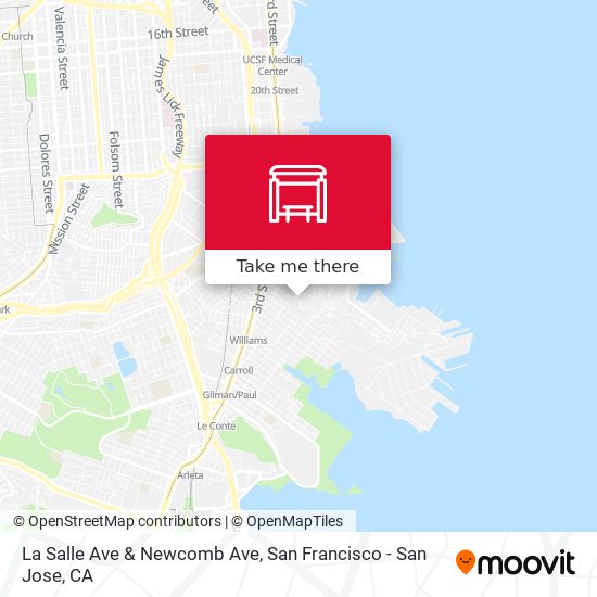 La Salle Ave & Newcomb Ave map