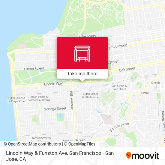 Lincoln Way & Funston Ave map