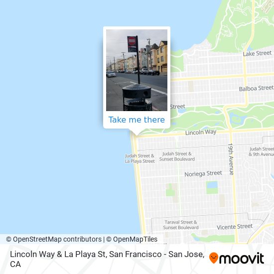 Lincoln Way & La Playa St map