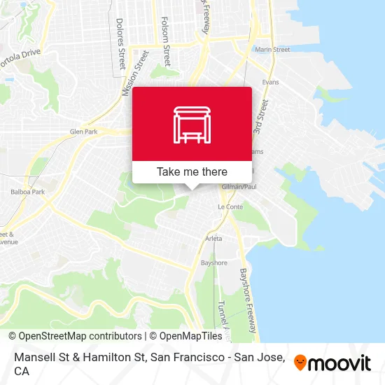 Mansell St & Hamilton St map