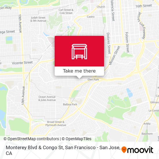 Monterey Blvd & Congo St map