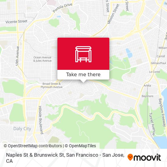 Naples St & Brunswick St map