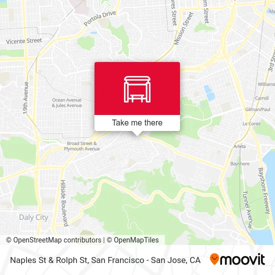 Naples St & Rolph St map