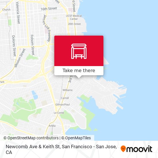Newcomb Ave & Keith St map