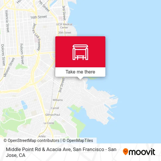 Middle Point Rd & Acacia Ave map