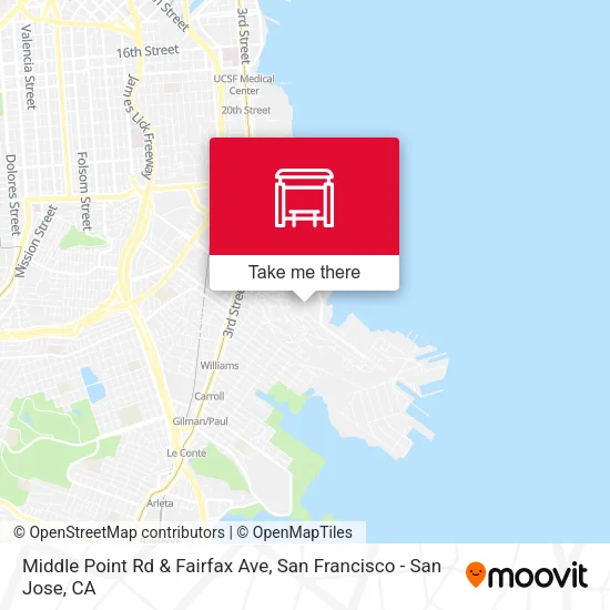 Middle Point Rd & Fairfax Ave map