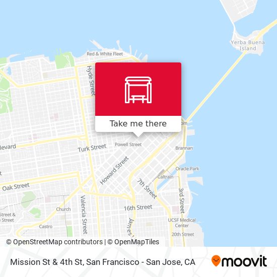 Mission St & 4th St map