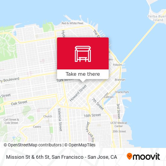 Mission St & 6th St map