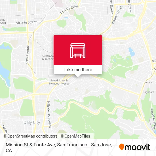 Mission St & Foote Ave map