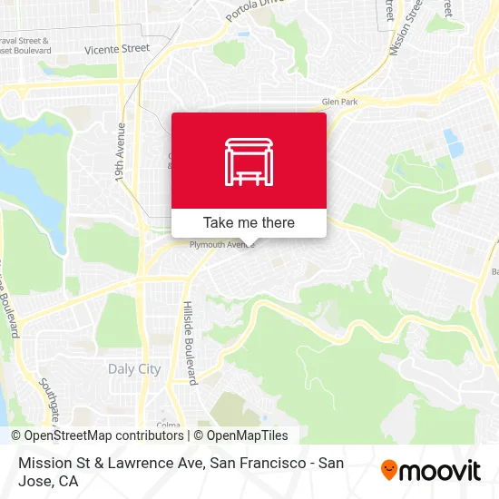 Mission St & Lawrence Ave map