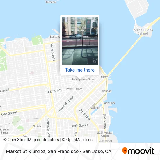 Market St & 3rd St map