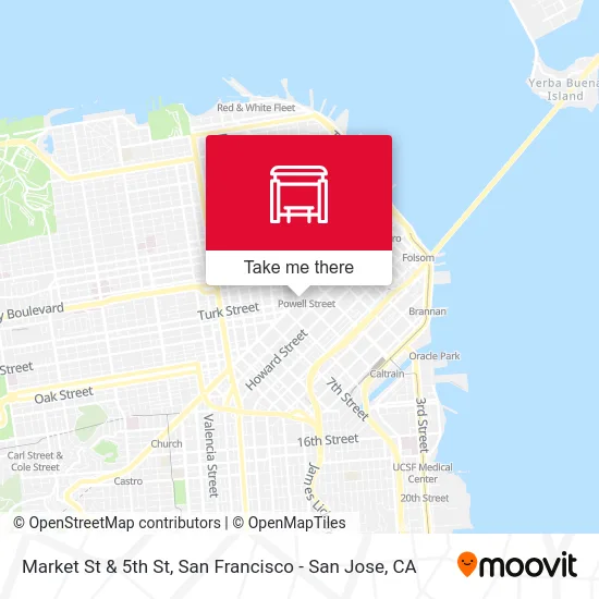 Market St & 5th St map