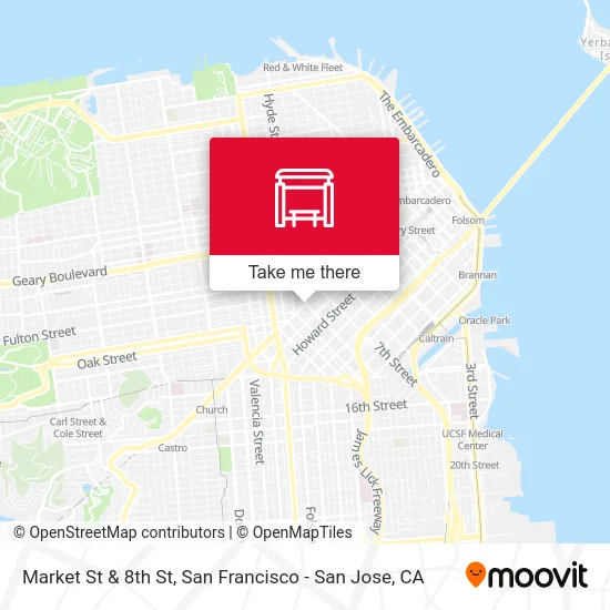 Market St & 8th St map