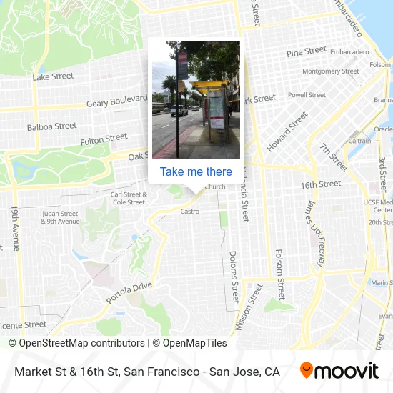 Market St & 16th St map