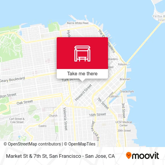 Market St & 7th St map