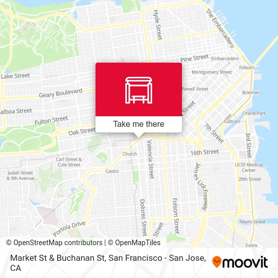 Market St & Buchanan St map