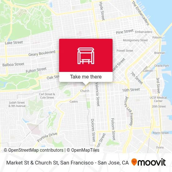 Market St & Church St map