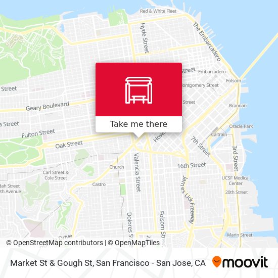 Market St & Gough St map