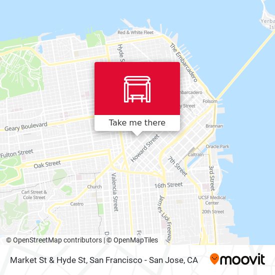 Market St & Hyde St map