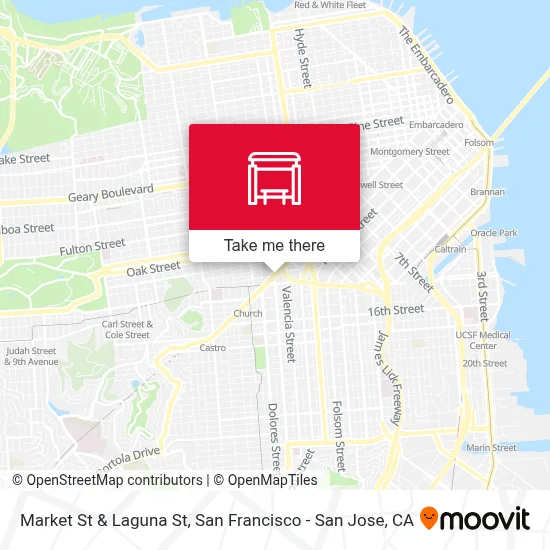 Market St & Laguna St map
