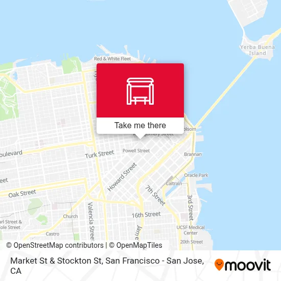 Market St & Stockton St map