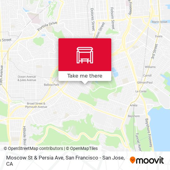 Moscow St & Persia Ave map