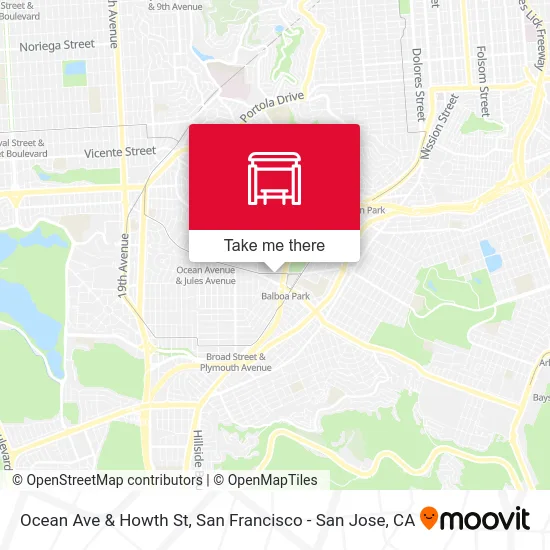 Ocean Ave & Howth St map