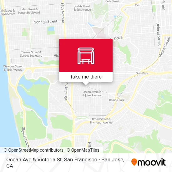 Ocean Ave & Victoria St map