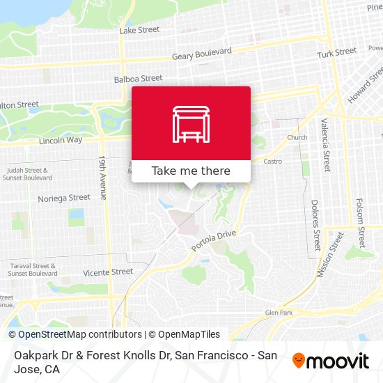 Oakpark Dr & Forest Knolls Dr map