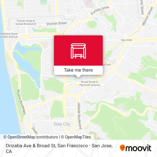 Mapa de Orizaba Ave & Broad St